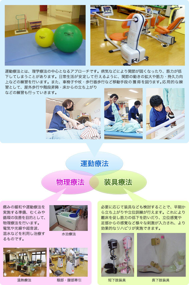運動療法・装具療法・物理療法